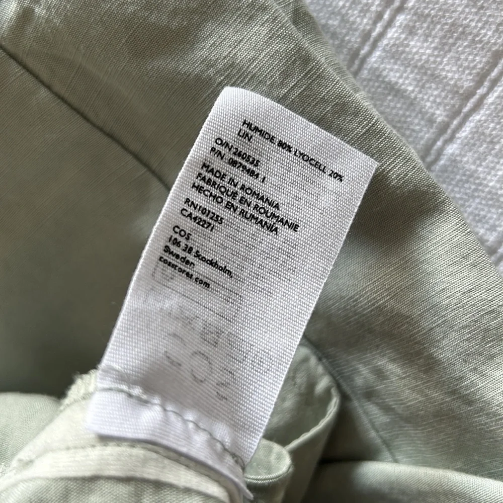 COS Mint Green Linen Trousers - Picture 6 of 13
